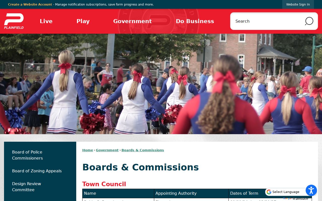 Plainfield neighbors lookup image of municipal boards and commissions