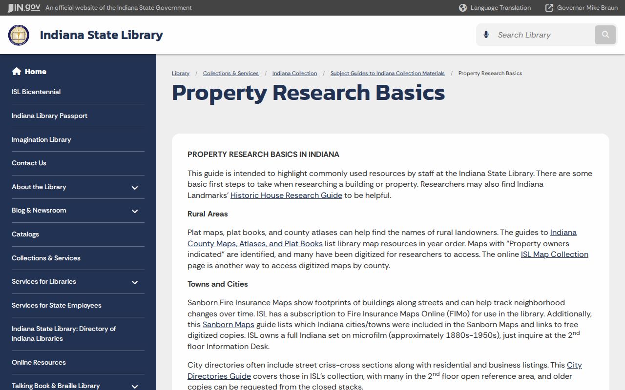 Indiana house history guide for Plainfield street directory research