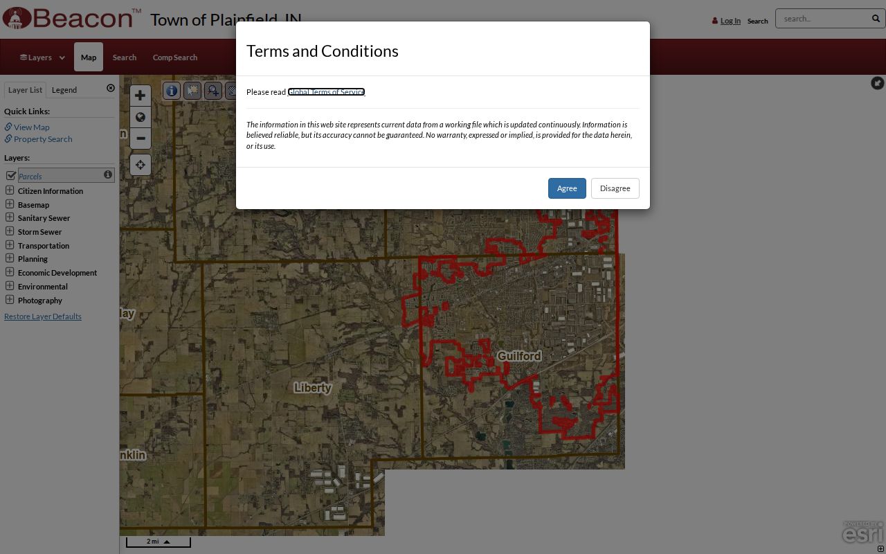 Plainfield by-street parcel map in Beacon